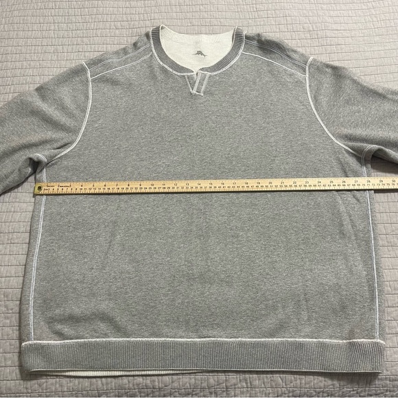 Tommy Bahama Men's Flipside Reversible Grey and White Sweater XXL - Picture 5 of 9